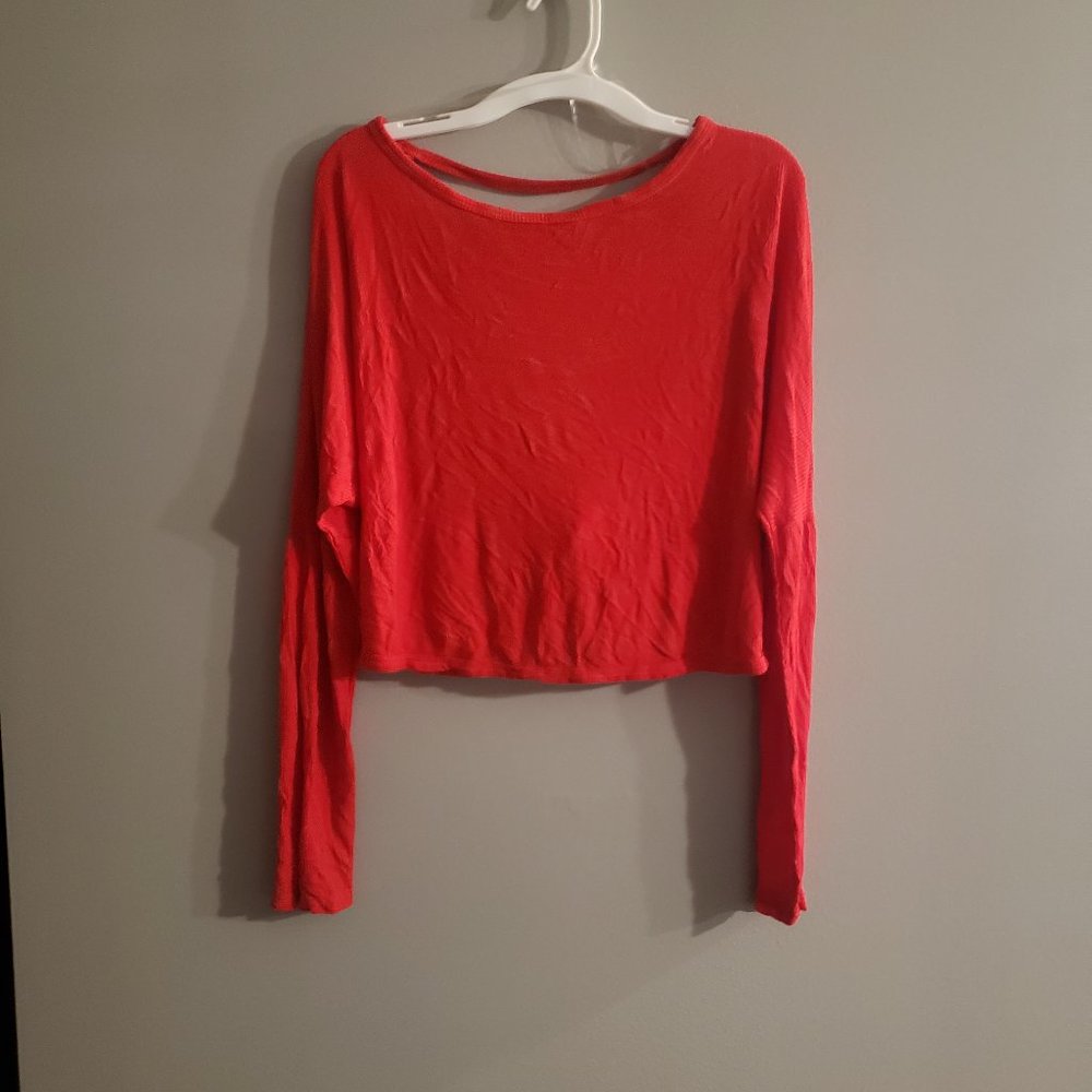 EUC Red Cropped Sweater